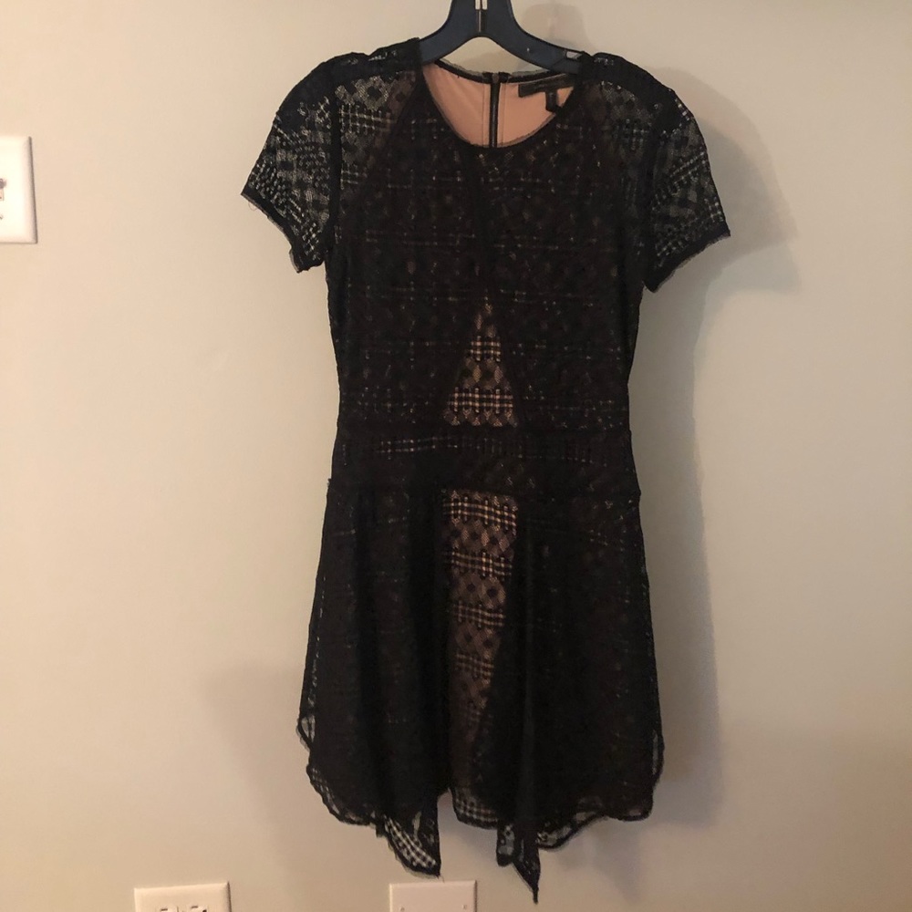 BCBG MaxaZria small black lace dress